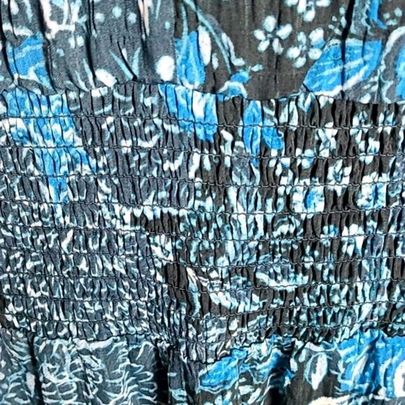 Isaac Mizrahi Chiffon Midi-Dress, Teal & Dark Green, Size Large - Picture 8 of 12